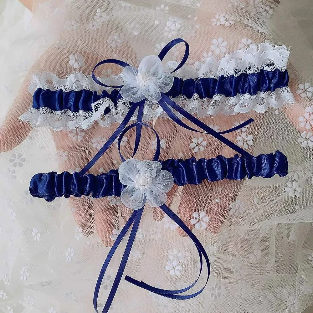 2pcs/Set Satin Ribbon Wedding  - Garter Belt Set のレビューと価格