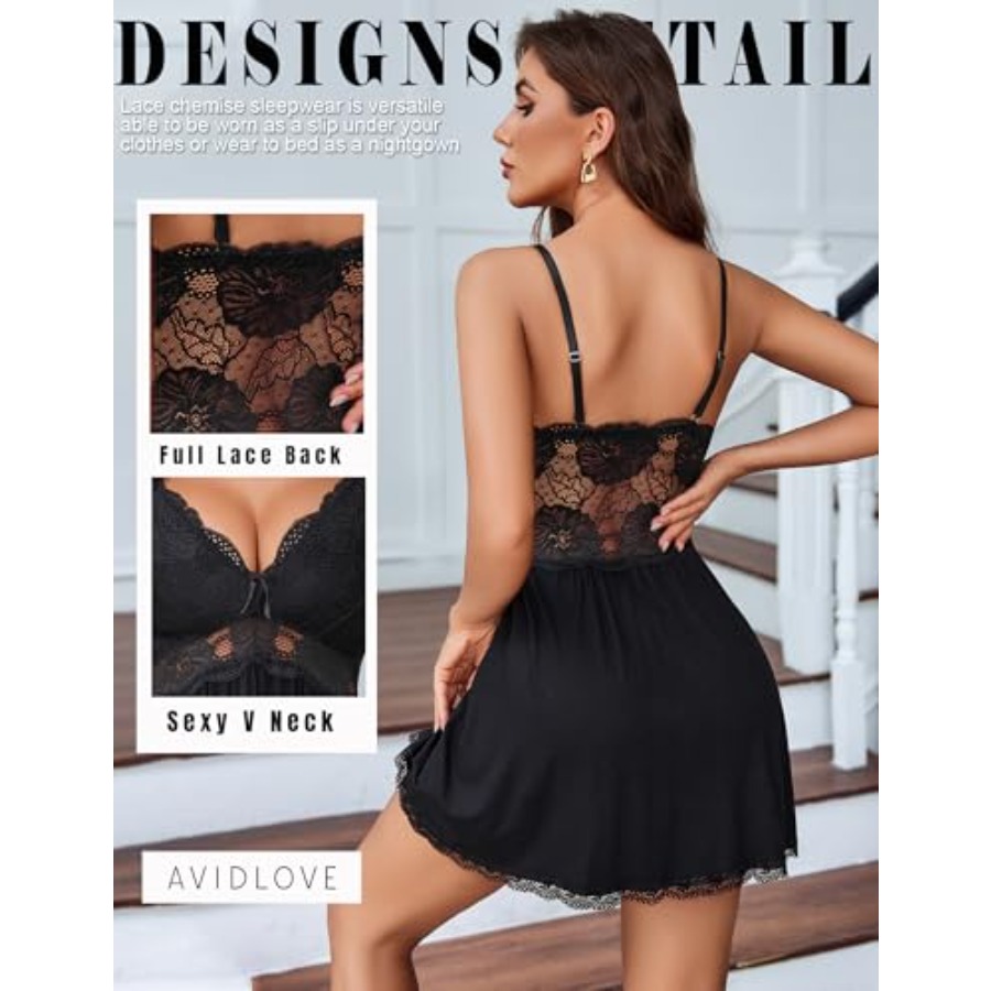 Avidlove Women Chemise Night G - Babydoll Chemise Night のレビューと価格