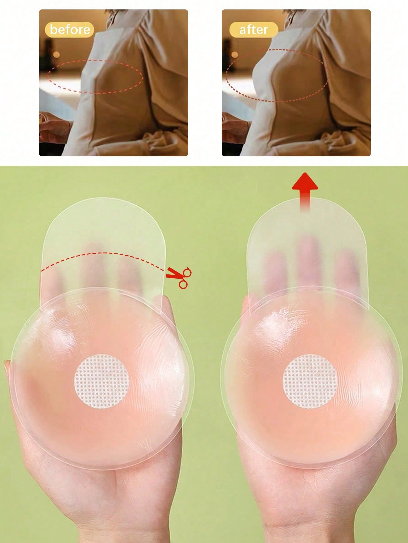 6.5cm Invisible Silicone Breas - Strapless Bra Backless のレビューと価格