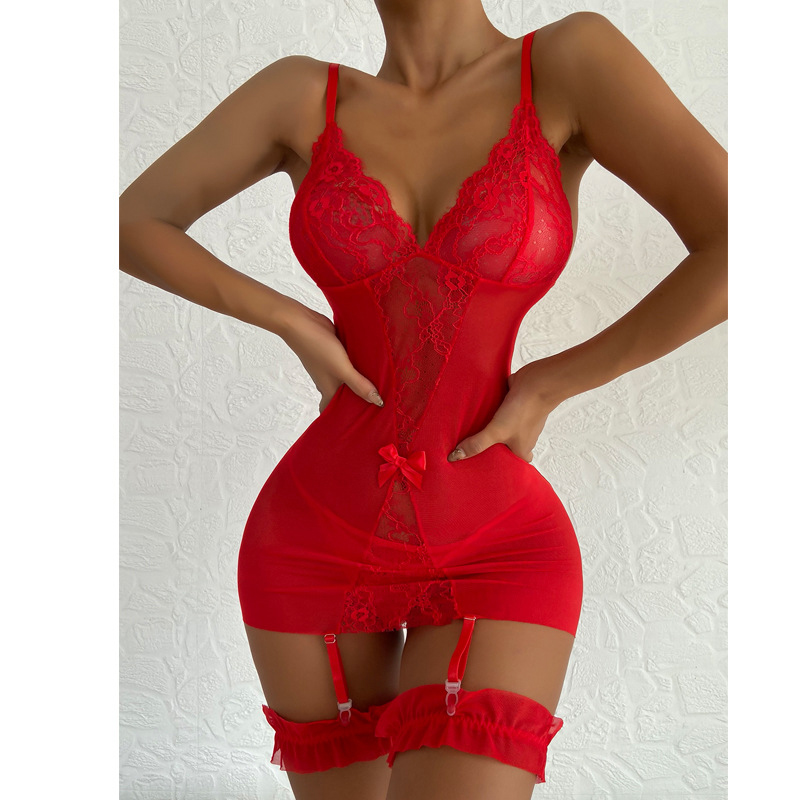 Transparent V-neck Strap Night - Babydoll Chemise Night のレビューと価格