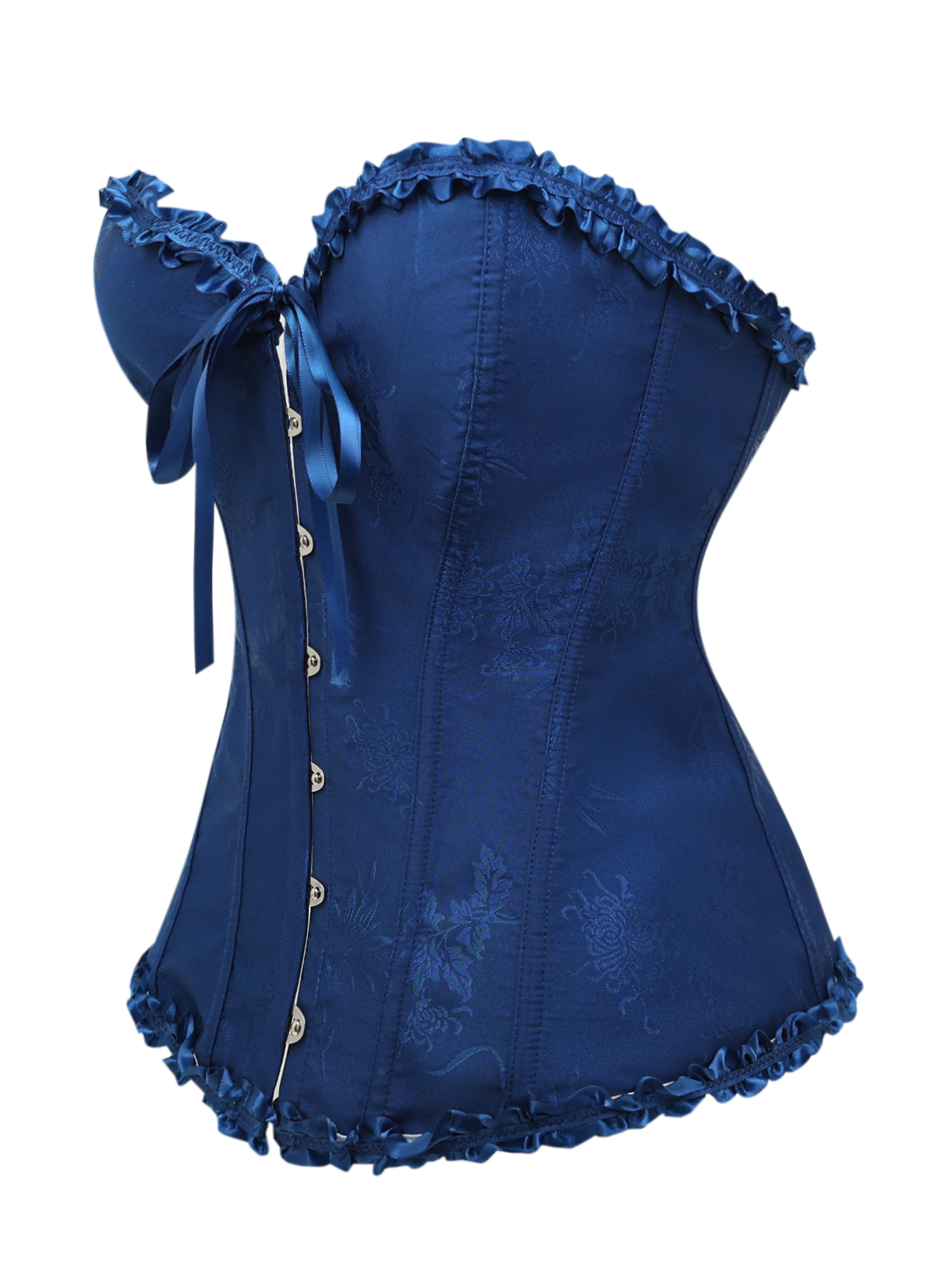 Dark blue jacquard lace edged  - Corset Waist Cinch のレビューと価格