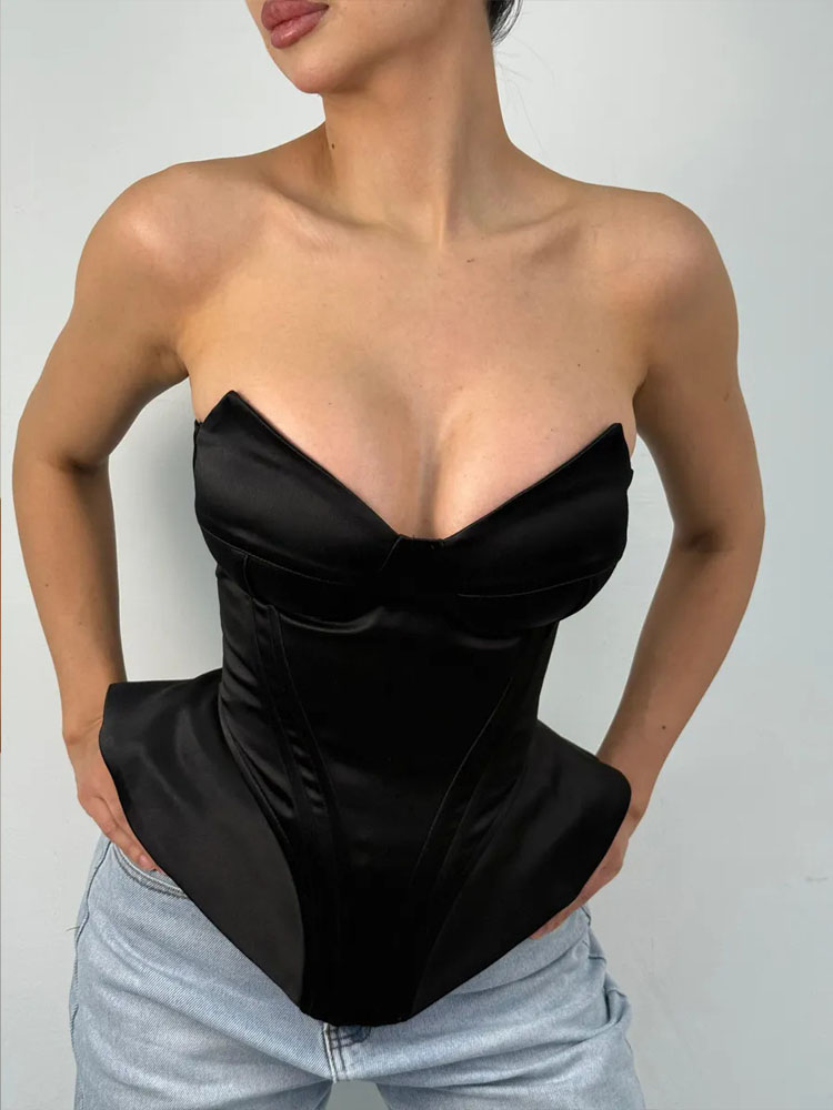 BKQU Sexy Fishbone Strapless C - Corset Waist Cinch のレビューと価格