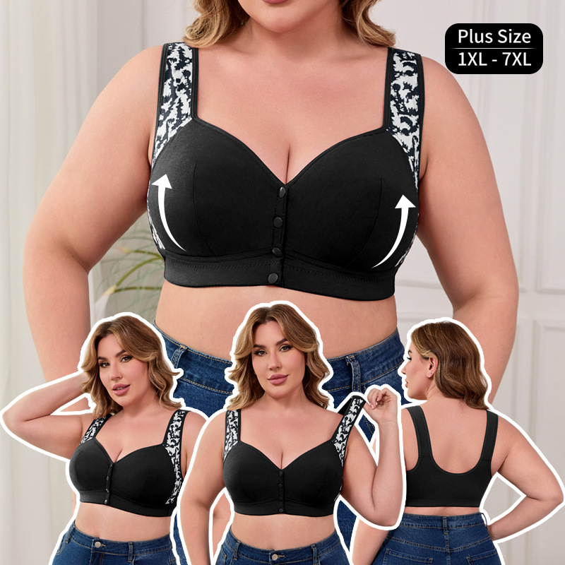 XL-7XL Plus Size Front Buckle  - Seamless Underwear Women のレビューと価格